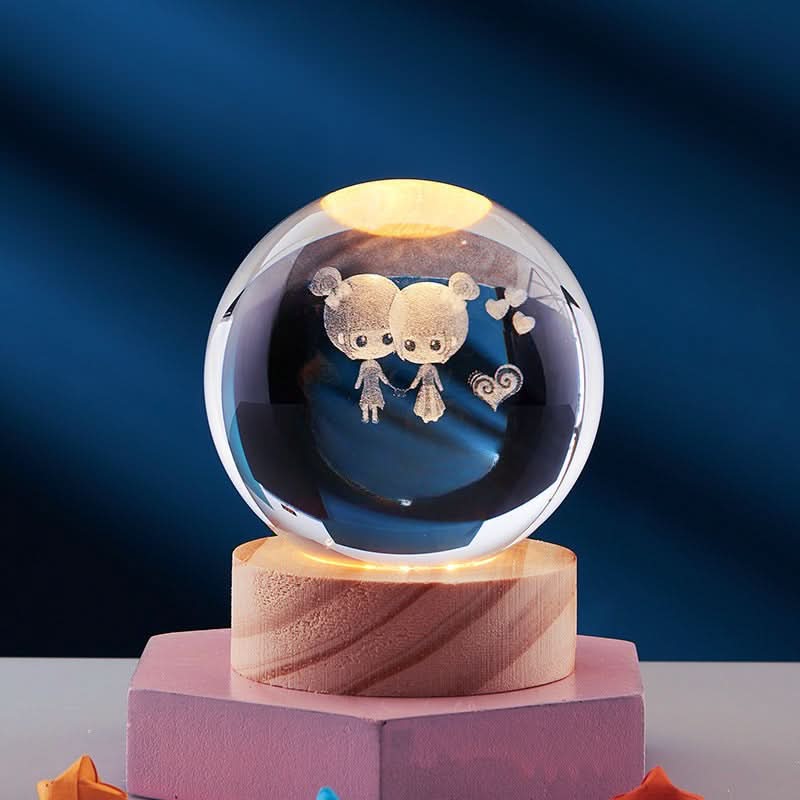 Stilvolle Dekolampe: 3D-LED-Kristall-Nachtlampe als Blickfang und sanftes Stimmungslicht.