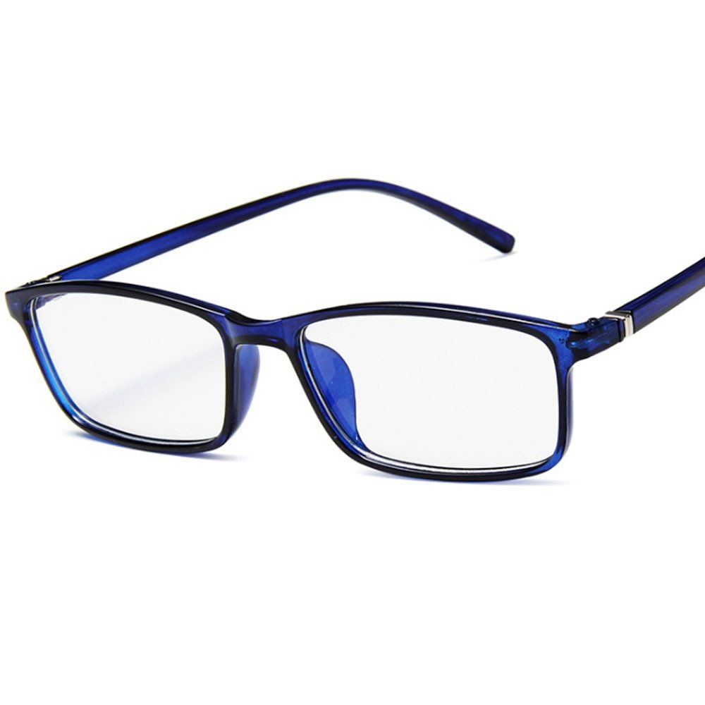 Blaue Blaulichtfilter-Computerbrille ohne Stärke. Ein modisches Accessoire für gesunde Augen.