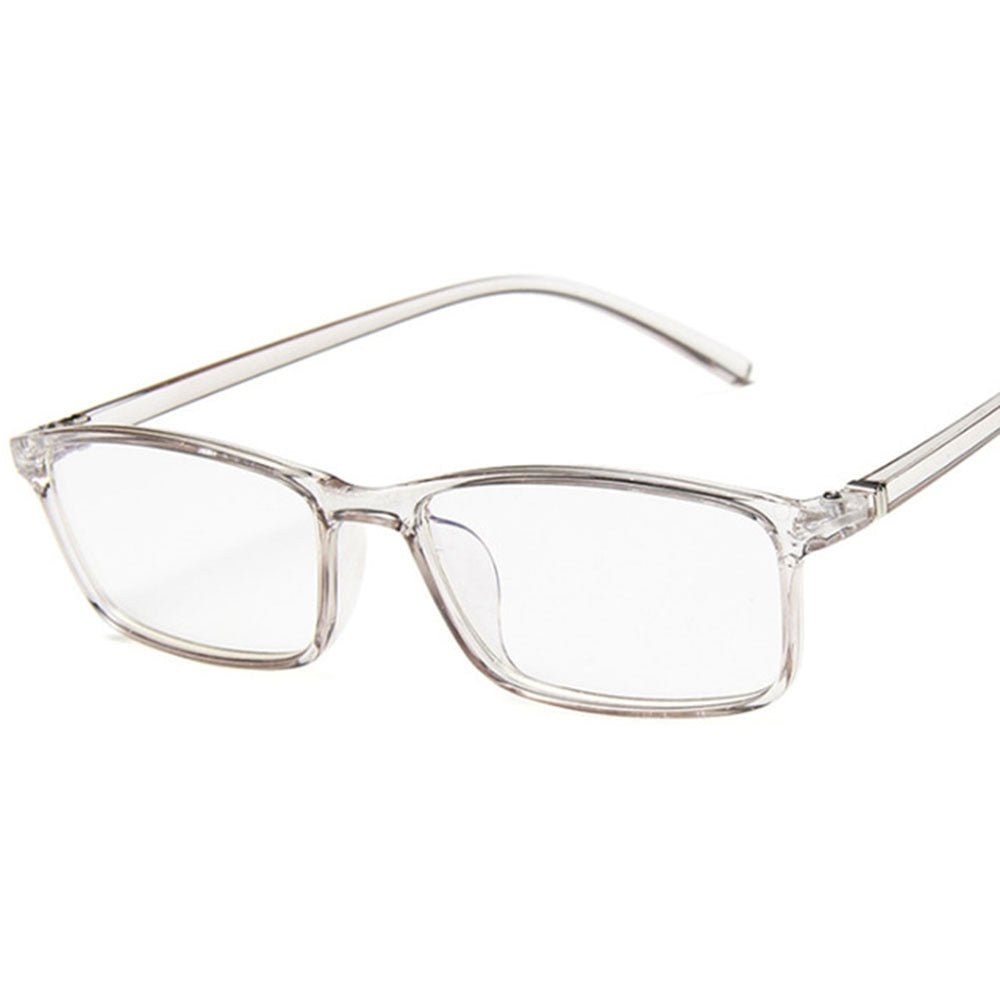 Bürobrille ohne Stärke, Blaulichtfilter, blaues Gestell. Fördert entspanntes Sehen am Bildschirm.
