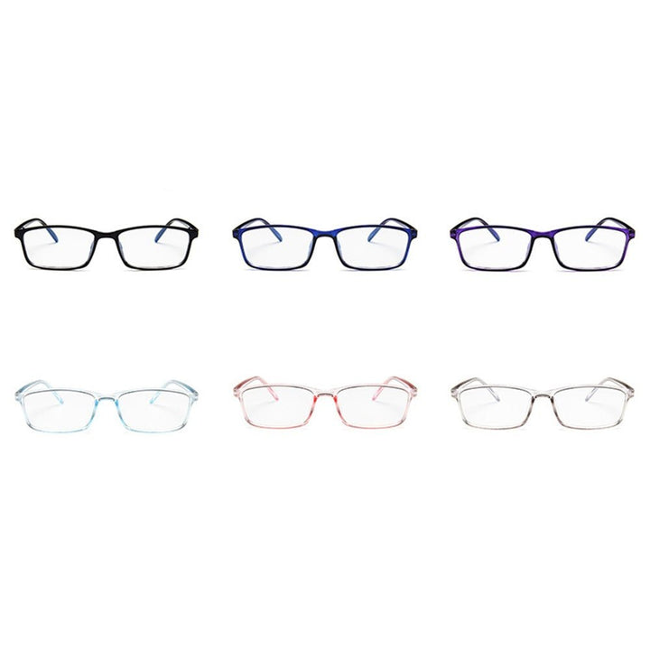 Hochwertige Bildschirmbrille ohne Sehstärke, schützt Augen vor schädlichem Blaulicht. Rotes Design.
