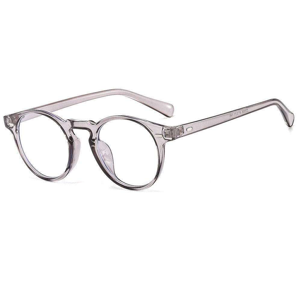 Unisex Blaulichtfilter Brille, transparentes Design. Schützt Augen, ideal für PC, Tablet und Handy.