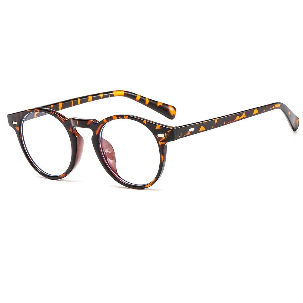 Moderne Blaulichtschutzbrille für Damen und Herren. Goldene Akzente, augenschonend und stilvoll.