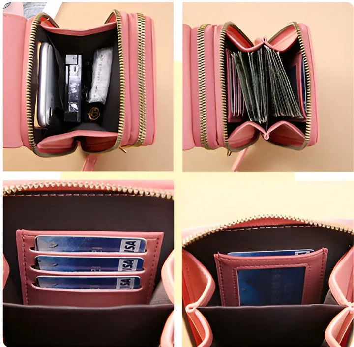 Damen Schultertasche aus Leder mit verstellbarem Riemen, Anti-Diebstahl & bequem zu tragen.