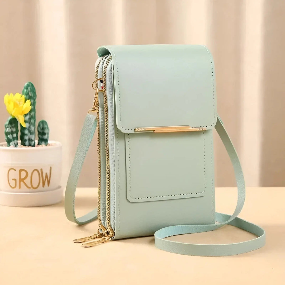 Trendige Damen-Schultertasche aus hochwertigem Leder, elegant und sicher für jede Gelegenheit.