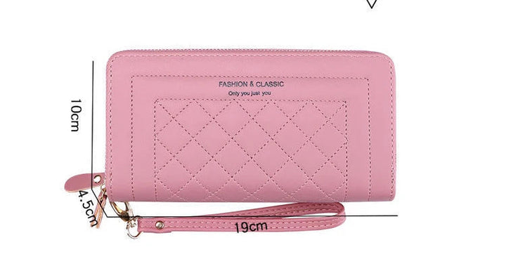 Stilvolle Damen Clutch, schwarz-weiß, mit Doppelreißverschluss. Perfekt als elegantes Abend-Accessoire oder Geldbörse.