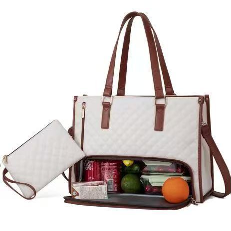 Stilvolle & praktische Frauen Handtasche aus PU-Leder mit integriertem Kühlfach für moderne Damen.