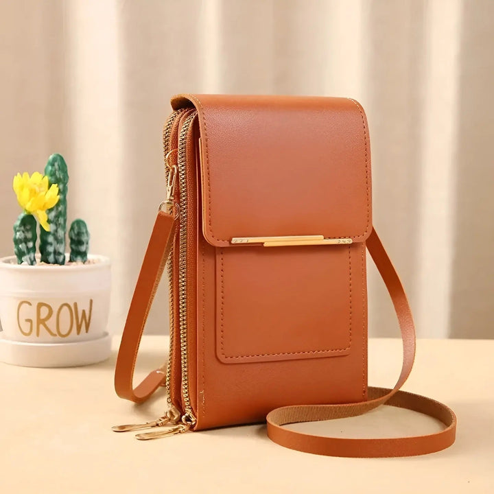 Praktische Damen Schultertasche mit verstellbarem Gurt, elegant und mit RFID-Schutzfunktion.