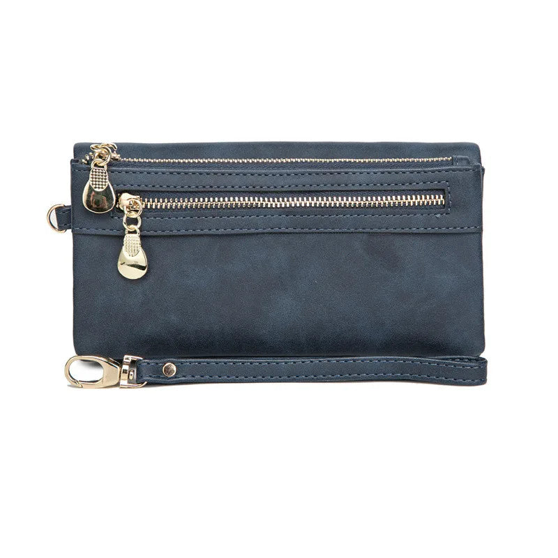Modische Damen Geldbörse als Clutch in Rosa, mit sicherem Reißverschluss, ideal für den Alltag und besondere Anlässe.