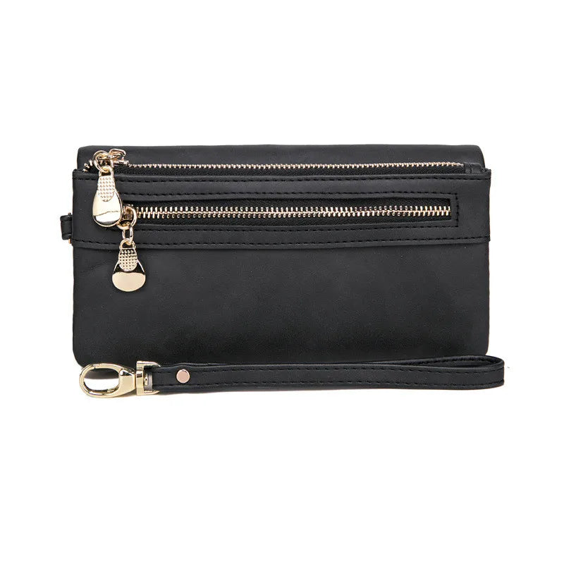 Damen elegante Clutch Geldbörse mit Reißverschluss, stilvolles und praktisches Accessoire für modebewusste Frauen.