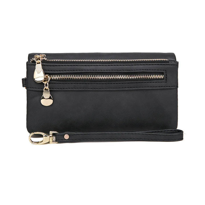 Damen elegante Clutch Geldbörse mit Reißverschluss, stilvolles und praktisches Accessoire für modebewusste Frauen.