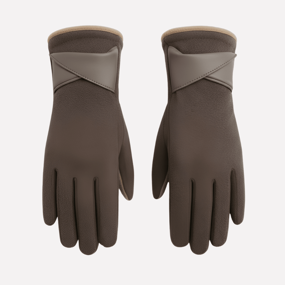 Warme Damenhandschuhe mit Touchscreen-Funktion, ideal für Smartphones. Komfortable Winterhandschuhe für kalte Tage.