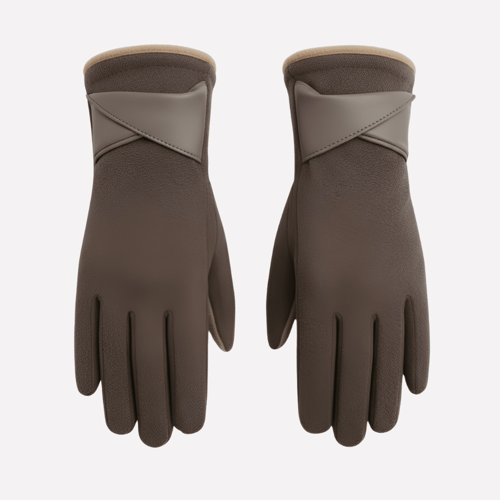 Warme Damenhandschuhe mit Touchscreen-Funktion, ideal für Smartphones. Komfortable Winterhandschuhe für kalte Tage.