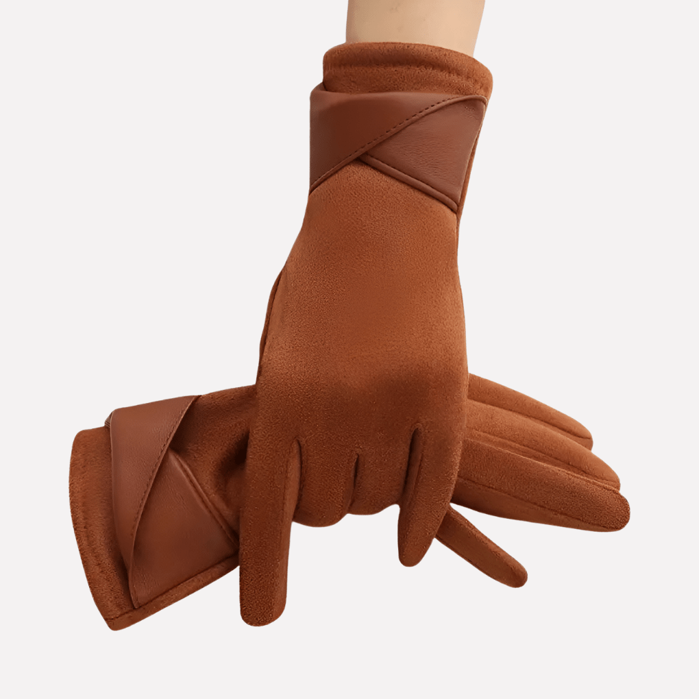 Modische Damen Winterhandschuhe, schwarz, mit Touch-Funktion. Bequeme & warme Handschuhe für Outdoor und Alltag.