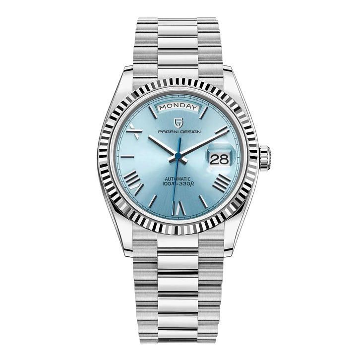 Elegante Dominus Herren Automatikuhr aus Edelstahl. Luxuriöse Armbanduhr für Männer mit präzisem Uhrwerk.