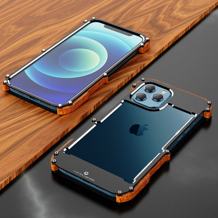 Premium Arbori Echtholz Hülle für iPhone, stilvolles Design und exzellenter, natürlicher Schutz.