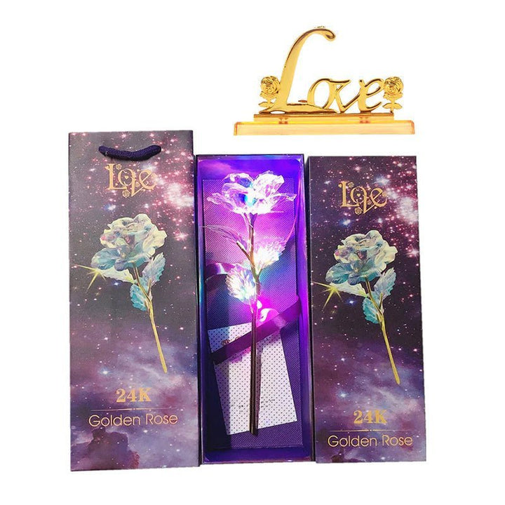 Glänzende Ewige Goldrose, ein unvergessliches Liebesgeschenk für Ihre Liebste.