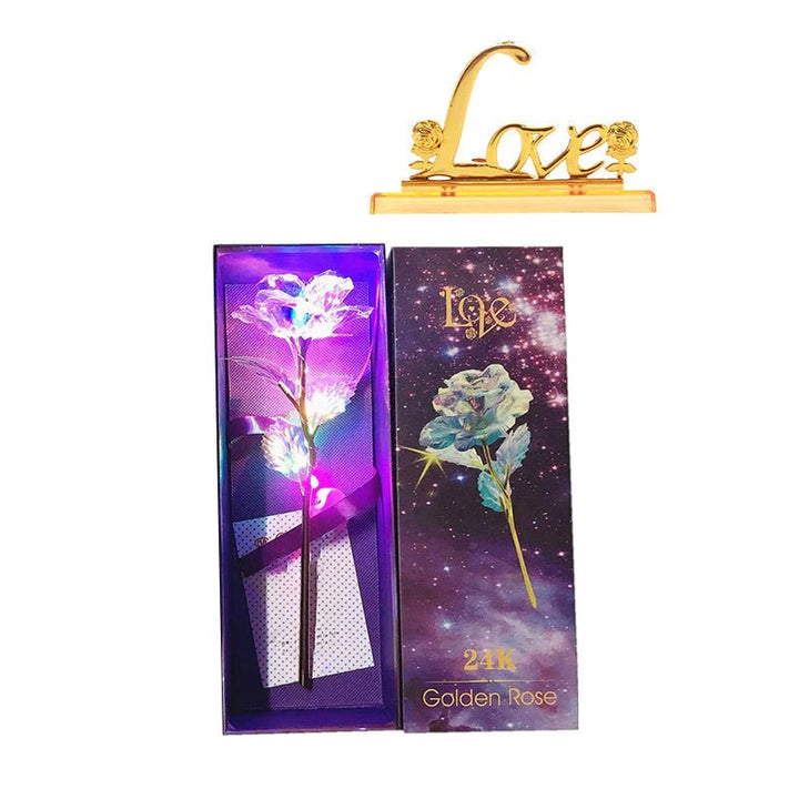 Vergoldete echte Rose, ewiges Zeichen Ihrer Zuneigung, ein wunderschönes Geschenk.