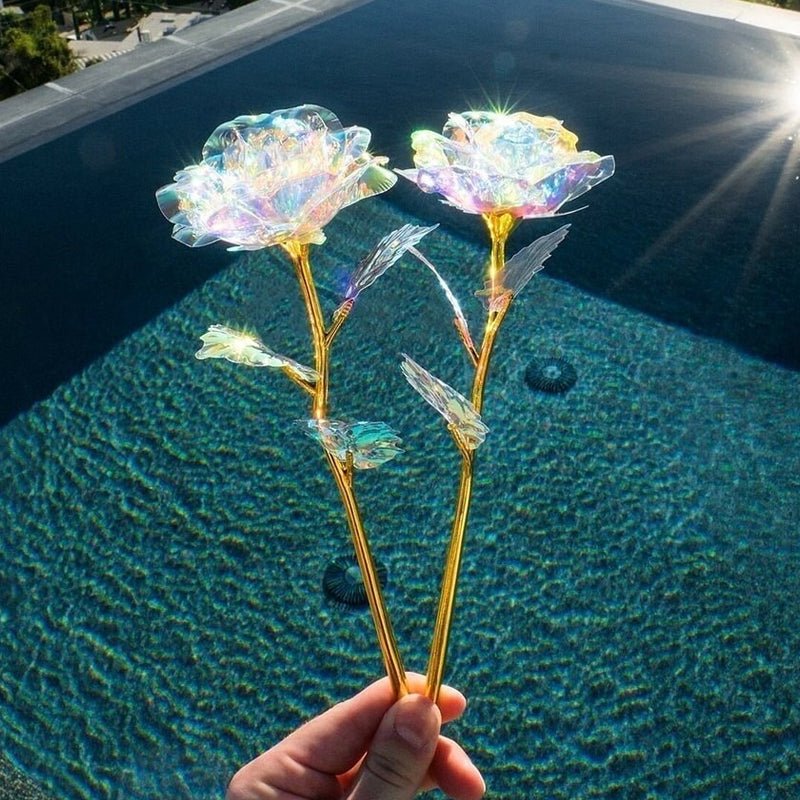 Wunderschöne vergoldete echte Rose, das ideale Geschenk für Ihre Liebste.