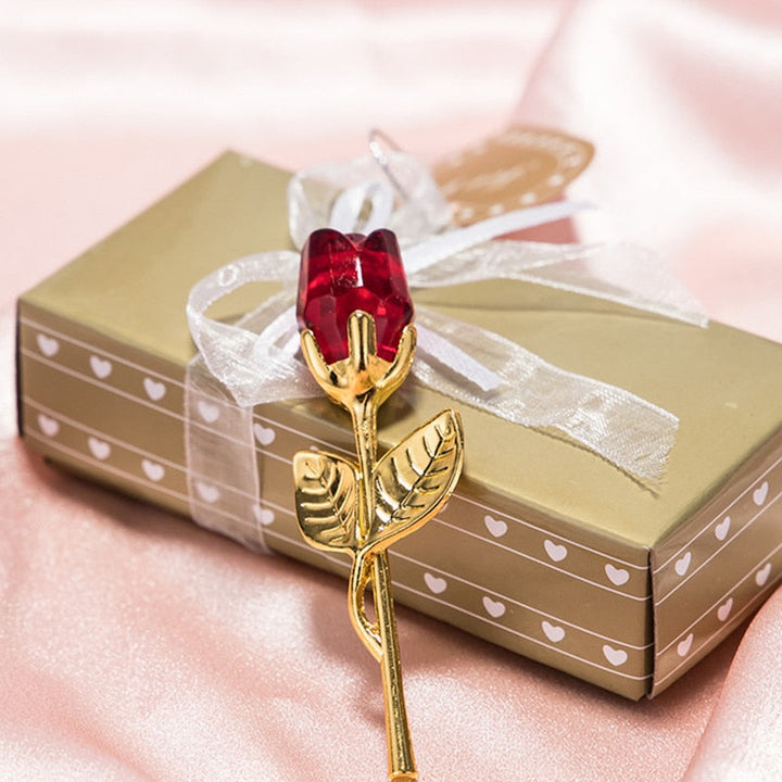 Exquisite Glasrose als einzigartiges Valentinstagsgeschenk & Jahrestagsüberraschung.