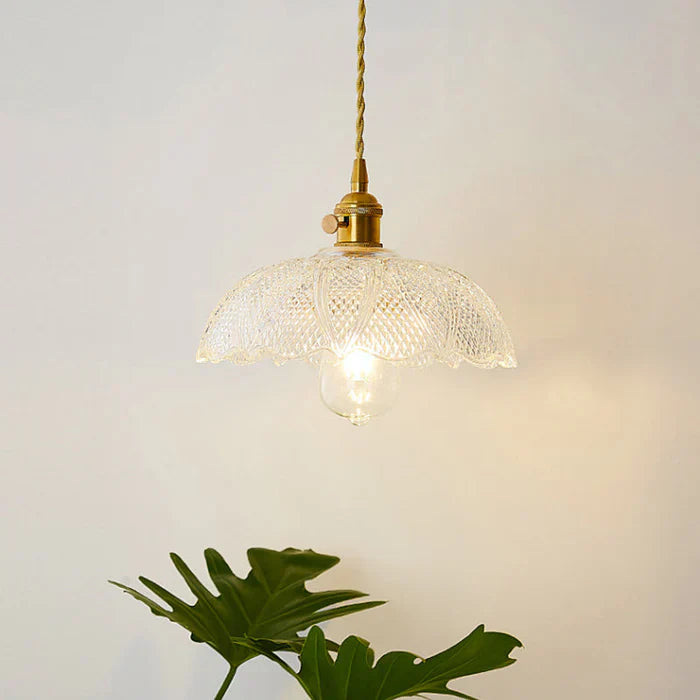 Elegante moderne Glas Hängelampe OpulentGlow, perfekt für Esszimmer und stilvolle Räume.