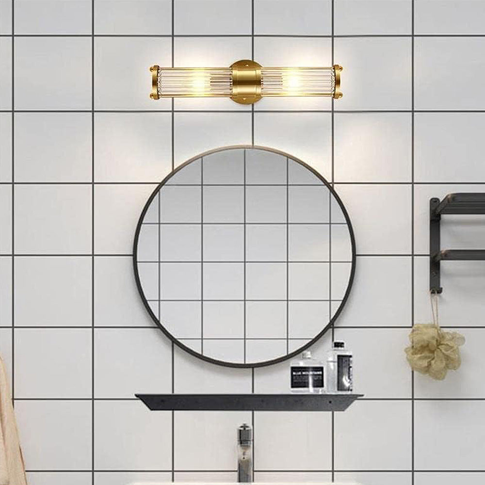 Moderne Design-Wandlampe in Gold mit LED-Beleuchtung. Elegante Luxusleuchte für Schlafzimmer, Wohnzimmer und Bad.