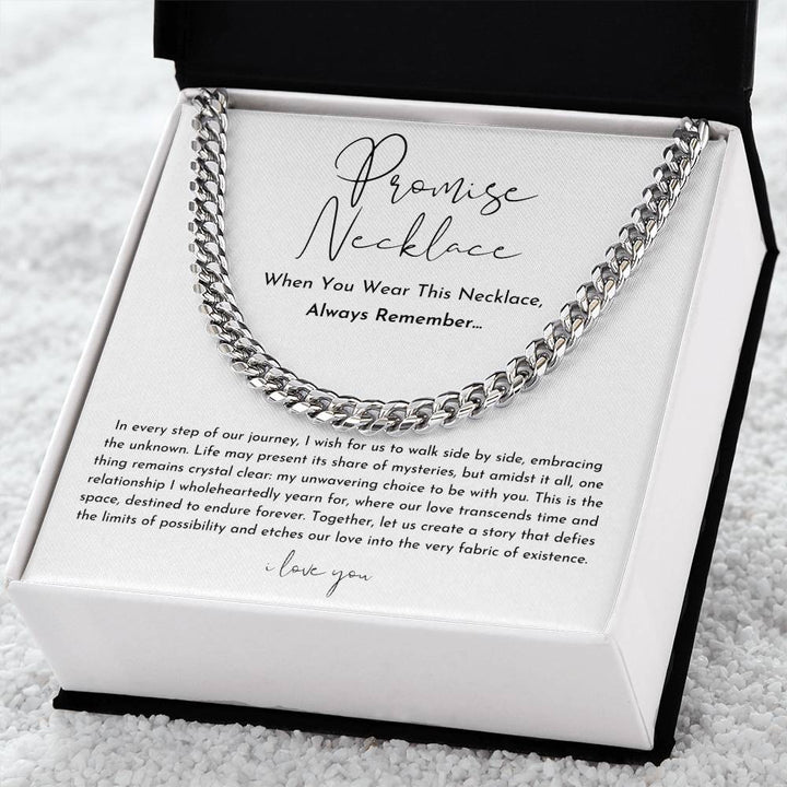 Elegante goldene Versprechen Halskette für Damen & Herren. Ideales Partnergeschenk oder Jubiläumsschmuck.