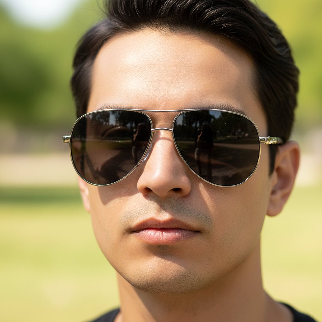 Polarisierte Herren Sonnenbrille für Männer, elegantes Design, UV-Schutz für Outdoor & Reise.