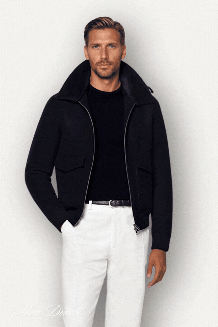 Moderne Herren Bomberjacke, ideal als Übergangsjacke für Herbst & Winter, warm und bequem.