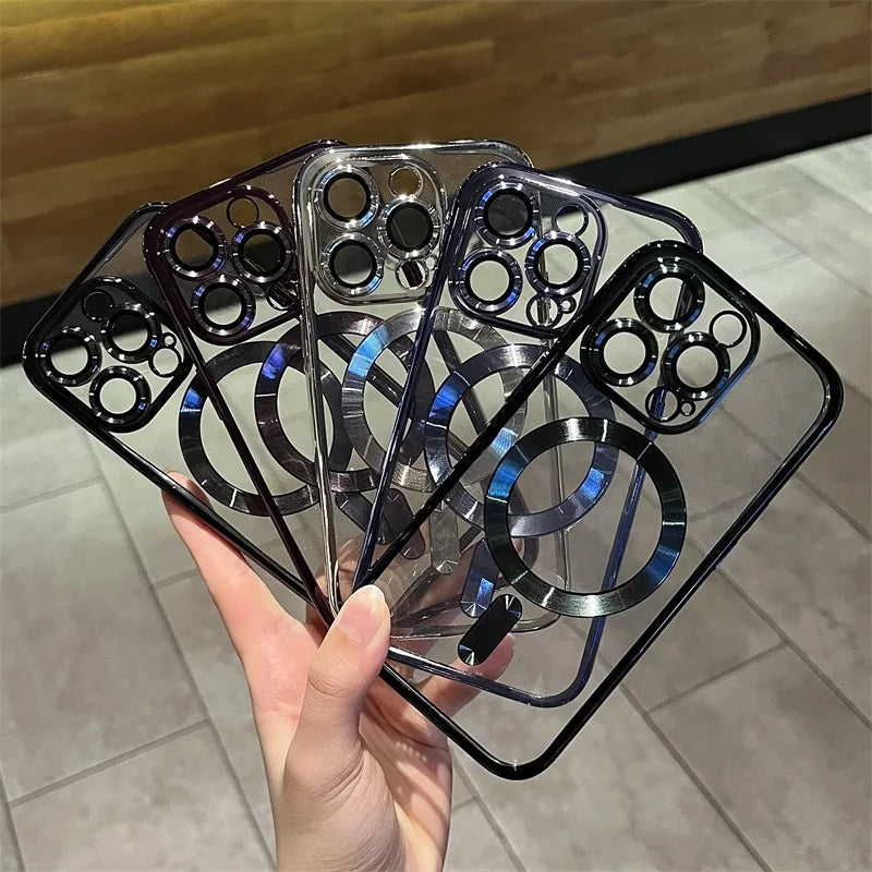 Robuste, stoßfeste iPhone Hülle aus TPU. Klar, elegant und magnetisch für zuverlässigen Schutz des iPhones.