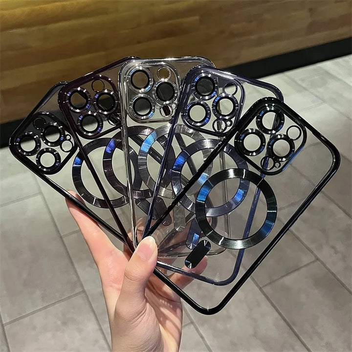 Robuste, stoßfeste iPhone Hülle aus TPU. Klar, elegant und magnetisch für zuverlässigen Schutz des iPhones.