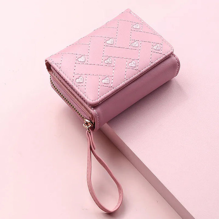 Elegante, kompakte Damen Dreifach-Geldbörse. Stilvolle Brieftasche für Frauen, perfekt als Accessoire.