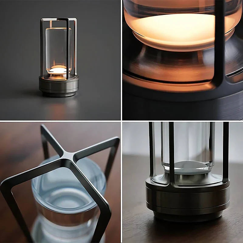 Vielseitige Kristall-Tischlampe, tragbar, wasserdicht, LED-Stimmungslicht, Touch-Bedienung für jede Umgebung.