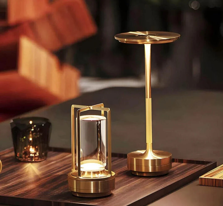Wasserdichte tragbare Kristall-Tischlampe für Terrasse, Garten & Balkon, schafft gemütliche Außen-Atmosphäre.