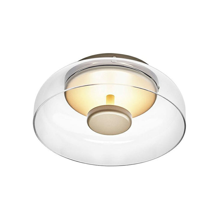 Energieeffiziente LED-Deckenleuchte aus Glas, wählbar in Warmweiß/Kaltweiß. Modern für Wohnzimmer.