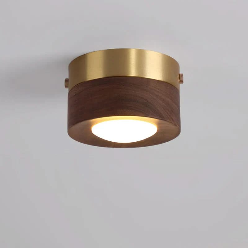 Moderne LED-Deckenlampe Echtholz Esche, Schlafzimmer. Energiesparendes warmes Licht, dreifarbig.