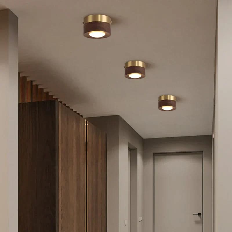 Energiesparende LED-Deckenleuchte Echtholz. Modernes Licht für stilvolle Innenbereiche.