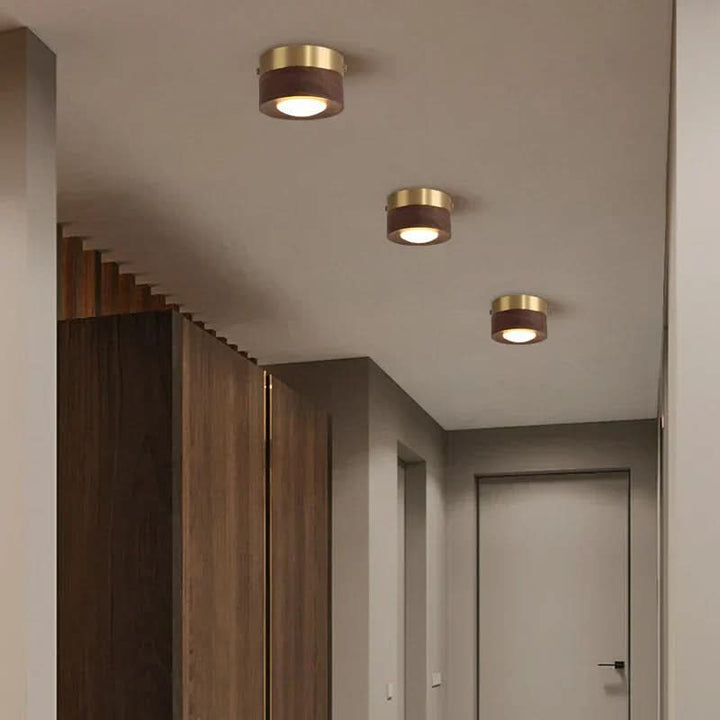 Energiesparende LED-Deckenleuchte Echtholz. Modernes Licht für stilvolle Innenbereiche.