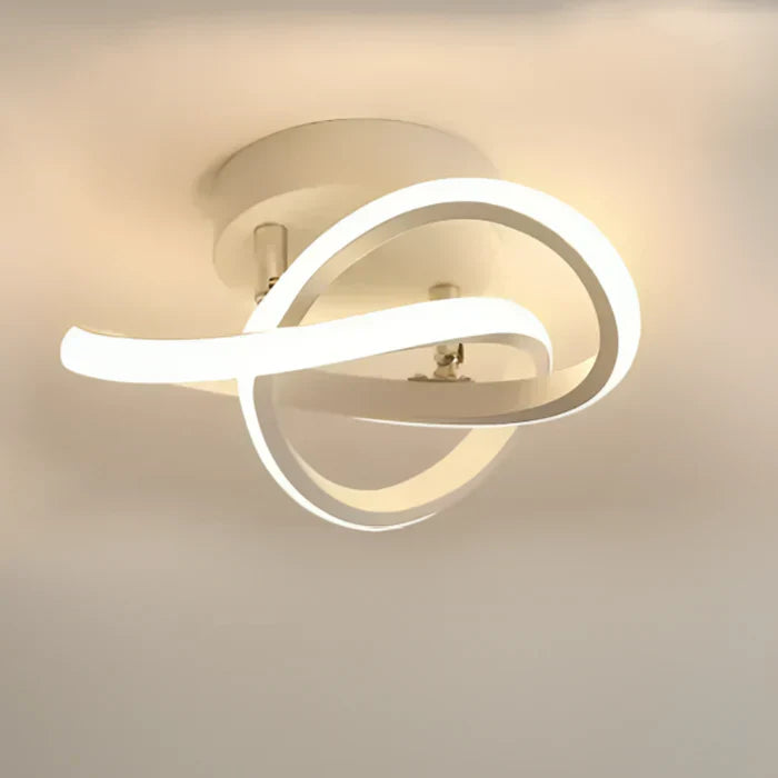 Minimalistische LED-Deckenleuchte mit stilvollem Doppelring-Design. Moderne Beleuchtung für Ess- & Wohnbereich.