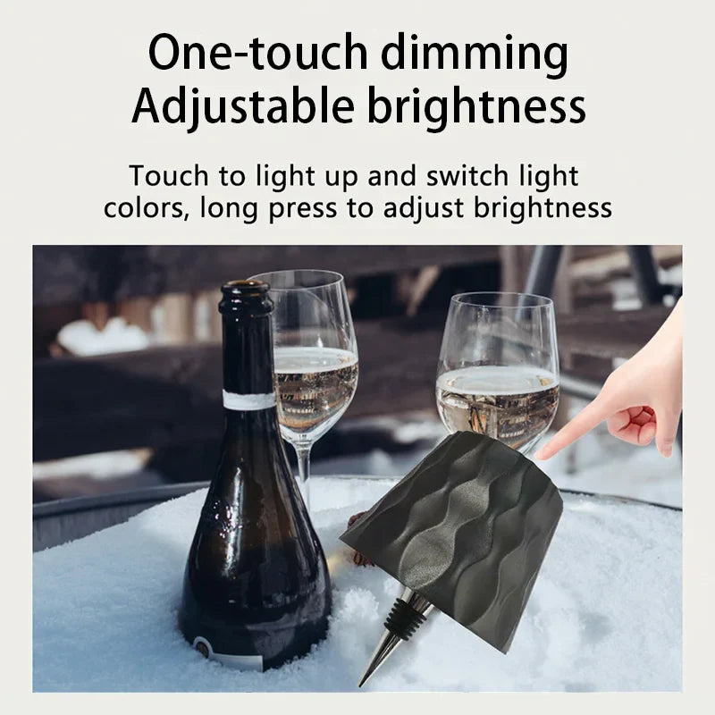 Vielseitige LED-Tischleuchte als Flaschenlampe, wasserdicht & akkubetrieben, ideal für Terrasse & Garten.