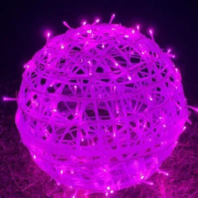 LED-Terrassenleuchte, runde Form, farbig leuchtend, für stimmungsvolle Abende im Freien.