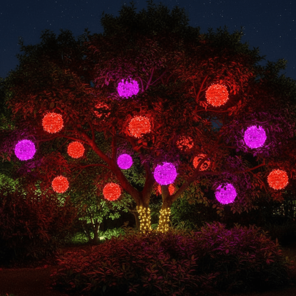 Stilvolle LED-Außenleuchte in Rattanoptik für stimmungsvolle Gartenbeleuchtung.
