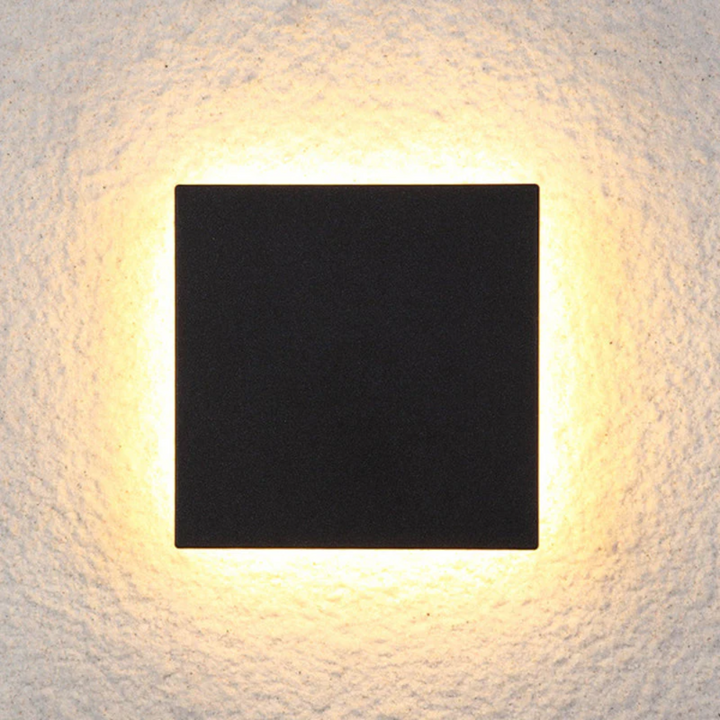 Minimalistische LED-Außenleuchte, wasserdicht, für ein modernes und einladendes Ambiente.