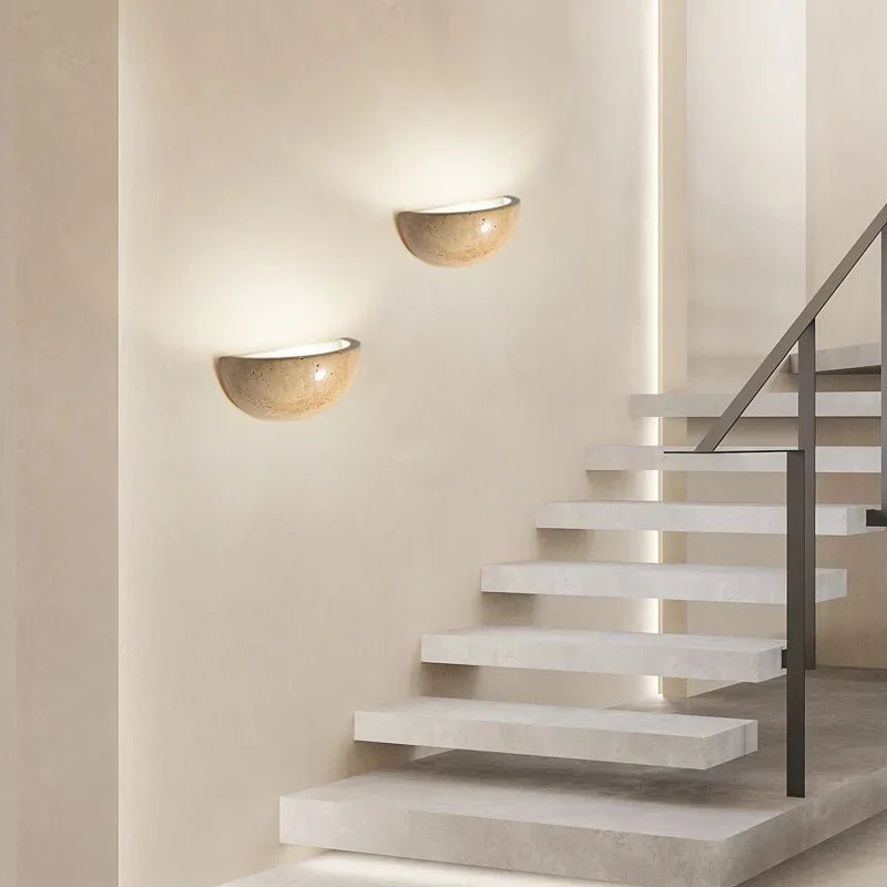 Stilvolle LED-Wandlampe Steinoptik, perfekt als Wandleuchte für Wohnzimmer, Schlafzimmer und Flur.