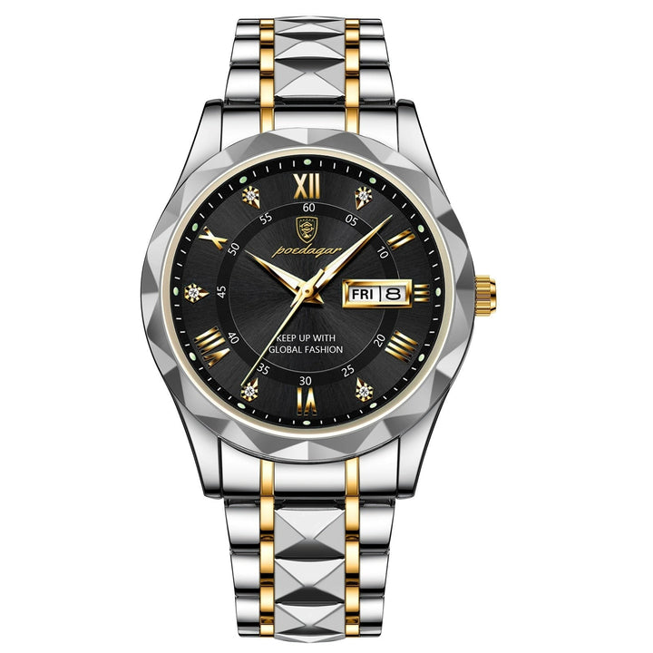 LumiSteel Edelstahl-Herrenuhr, ein vielseitiges Accessoire für Business und Freizeit, robust und elegant.