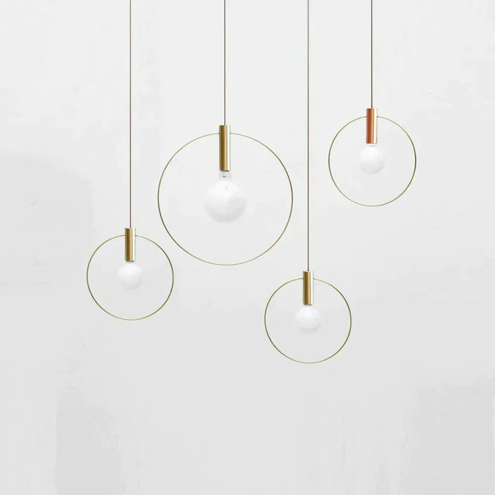 Elegante Nordic Ring-Pendelleuchte, modernes Industriedesign, goldene Deckenleuchte für Wohnzimmer & Restaurant.