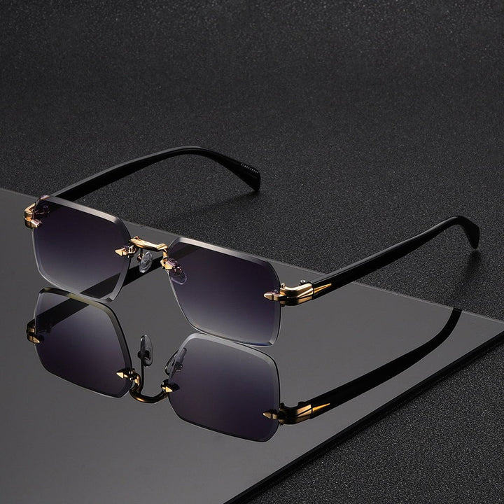 Moderne, minimalistische randlose Herrenbrille; stilvolles und leichtes Accessoire für den anspruchsvollen Mann.
