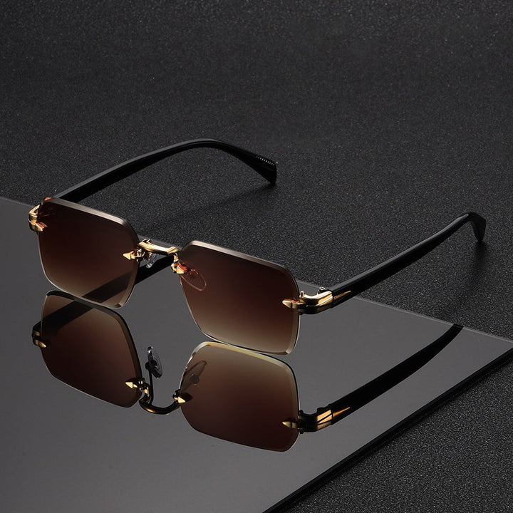 Schlankes Design: randlose Herrenbrille, minimalistisch, elegant und ultraleicht für maximalen Komfort den ganzen Tag.