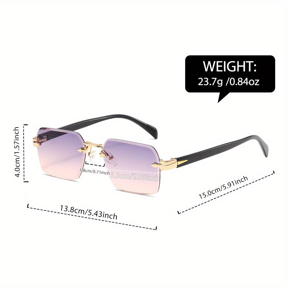 Randlose Herrenbrille in elegantem, minimalistischem Design; leicht, bequem und perfekt für Business & Alltag.