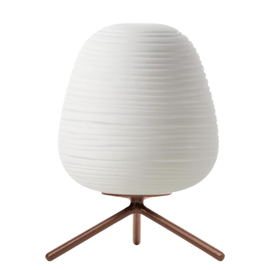 Dekorative Tischleuchte mit japanischem Flair, ideal als Ambientebeleuchtung für Wohn- und Schlafzimmer.