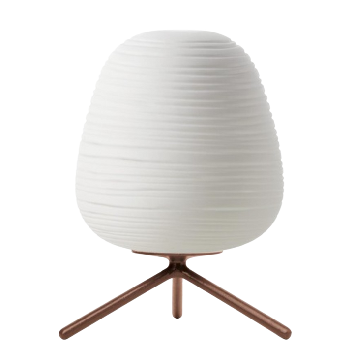 Dekorative Tischleuchte mit japanischem Flair, ideal als Ambientebeleuchtung für Wohn- und Schlafzimmer.